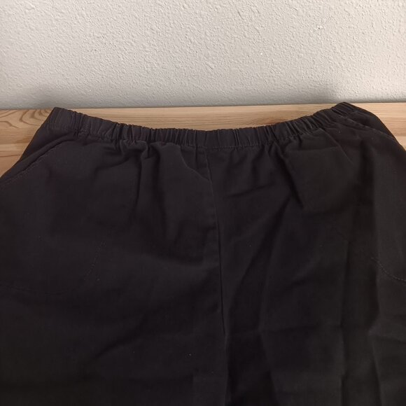 Denim & Co Original Waist Stretch Regular Side Pocket Pant-Core, Blk Sz XL a6008 - Picture 2 of 5
